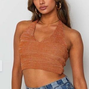 Beginning Boutique Hawaiian Knitted Halter Top